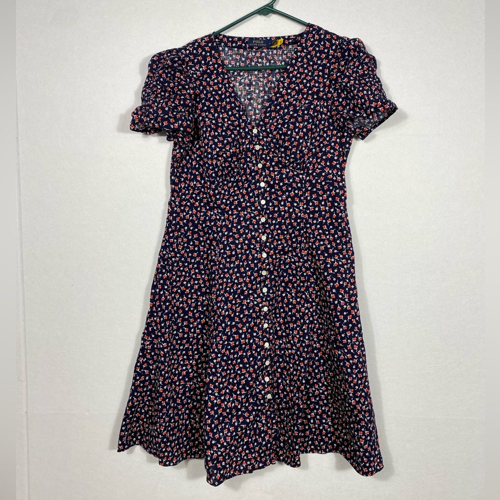 Polo Ralph Lauren Floral Button-Down Midi Dress size 10